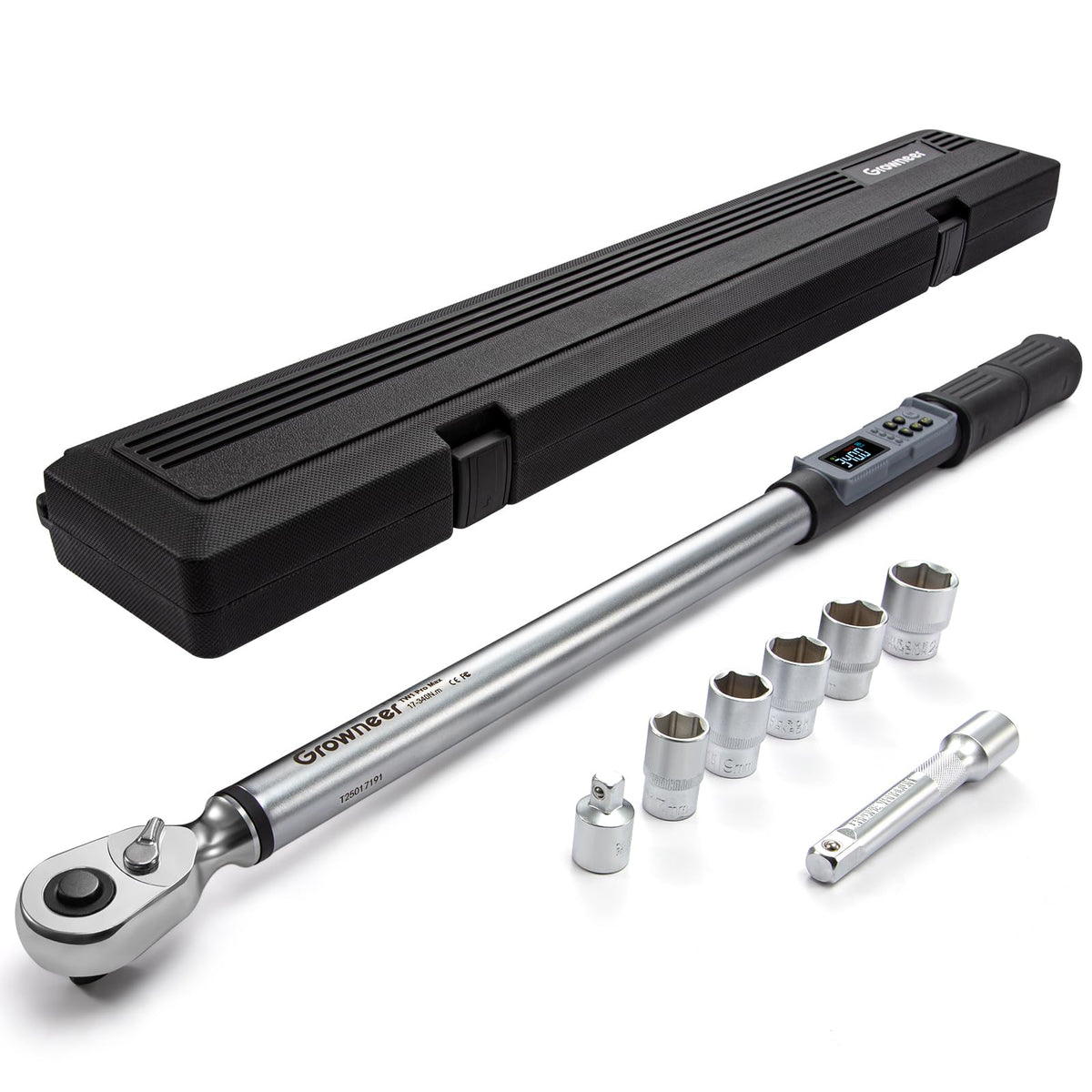 GROWNEER digital torque wrench with LCD display for precise torque control
