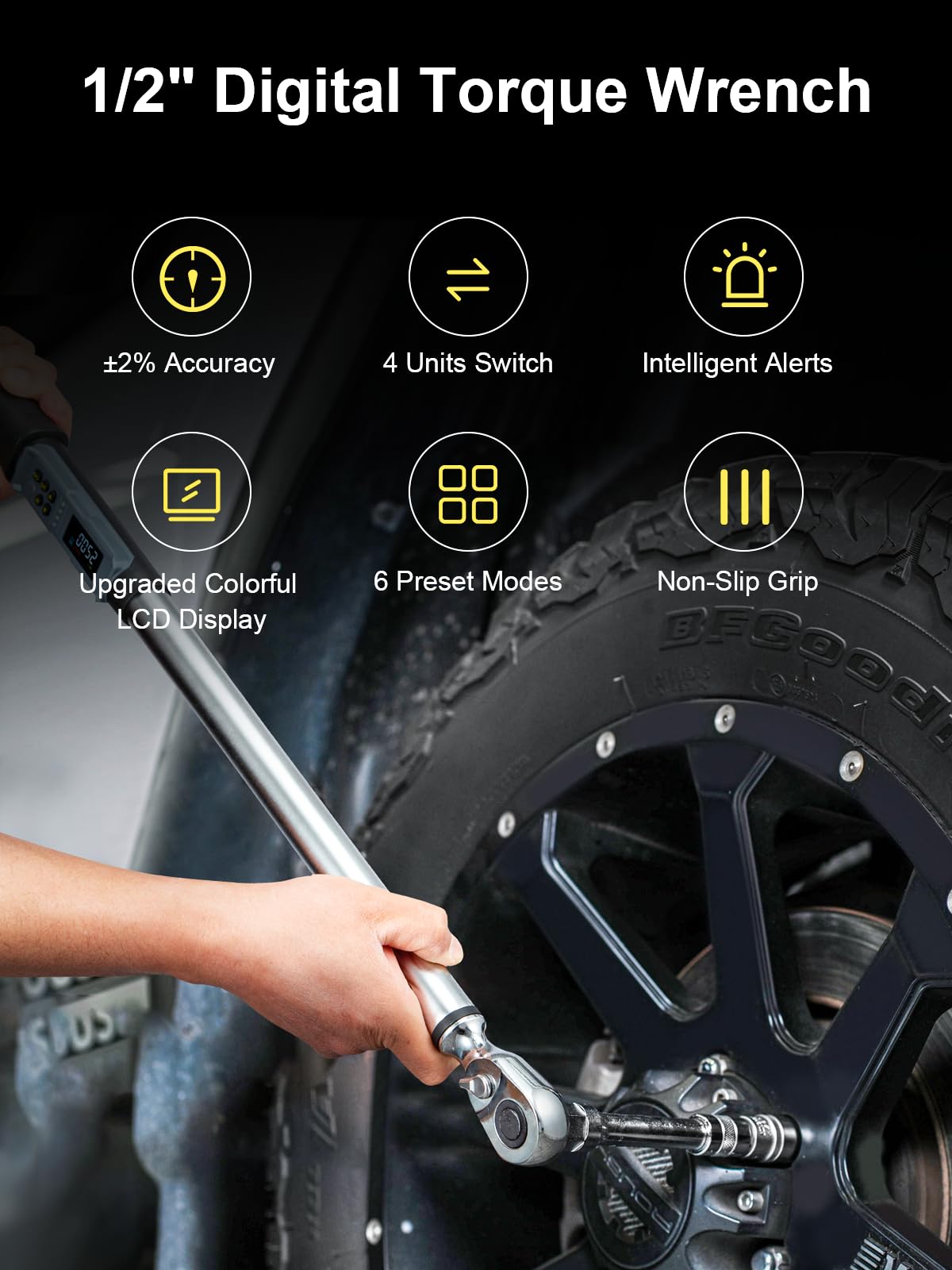 GROWNEER ergonomic, non-slip handle reduces hand fatigue during long tasks