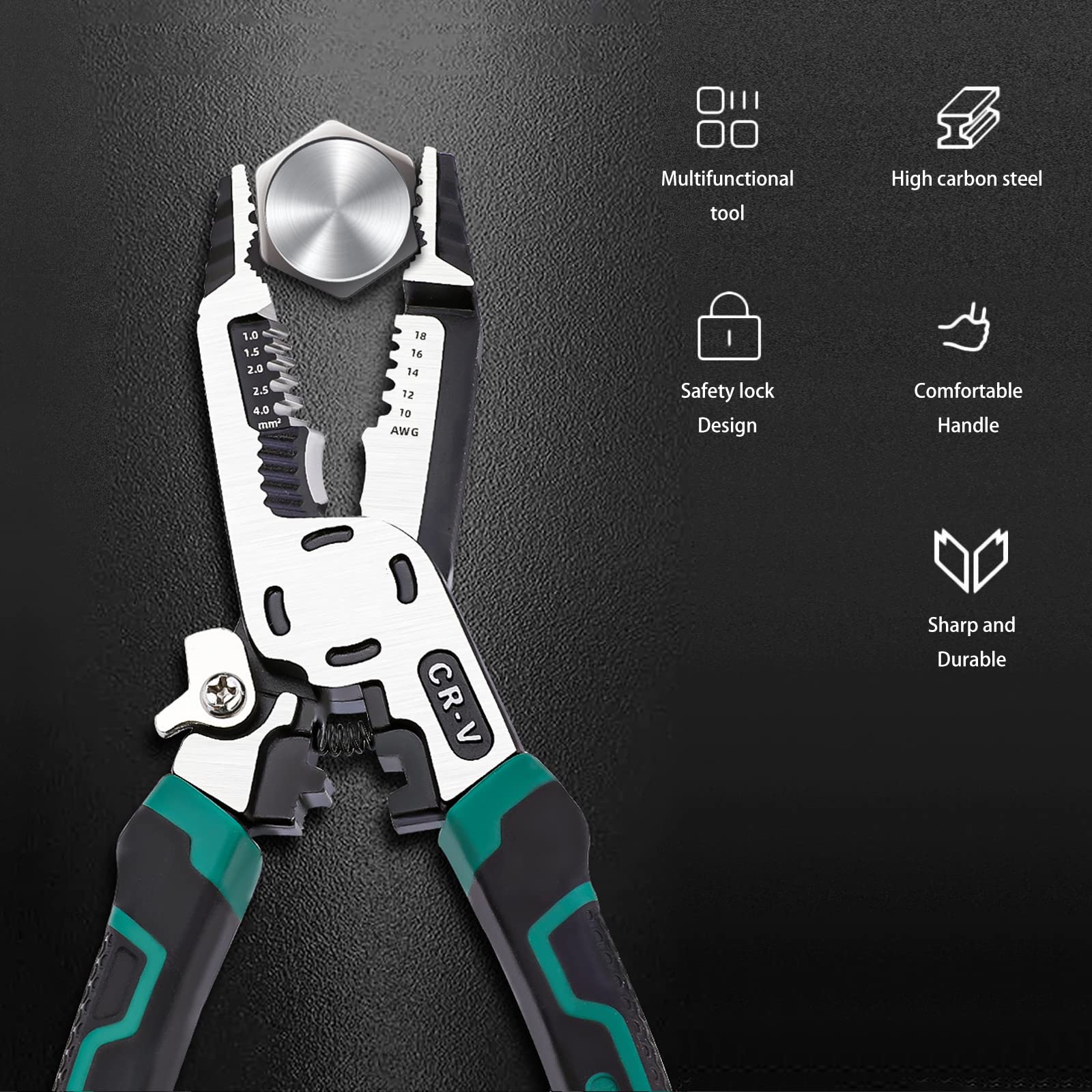 groword wire stripper action shows precise cuts without damaging cores.