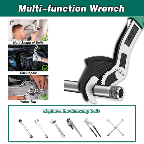 Groword adjustable wrench in bicycle repair scenario demonstrating versatile fit
