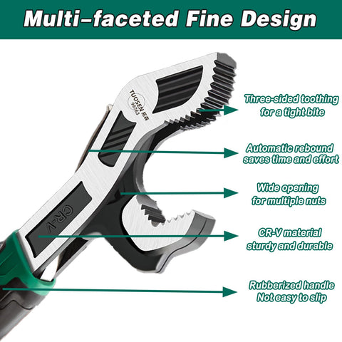 Groword adjustable wrench suitable for car and plumbing tasks