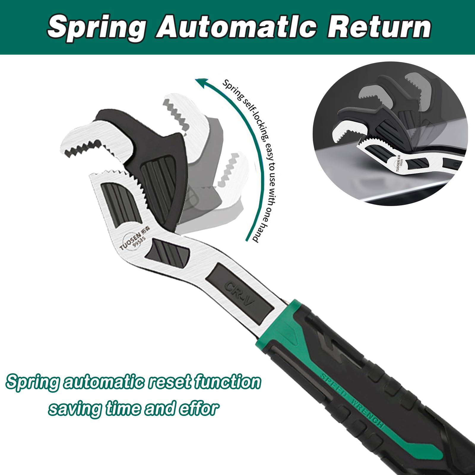 Groword adjustable wrench with ergonomic handle offering comfortable grip