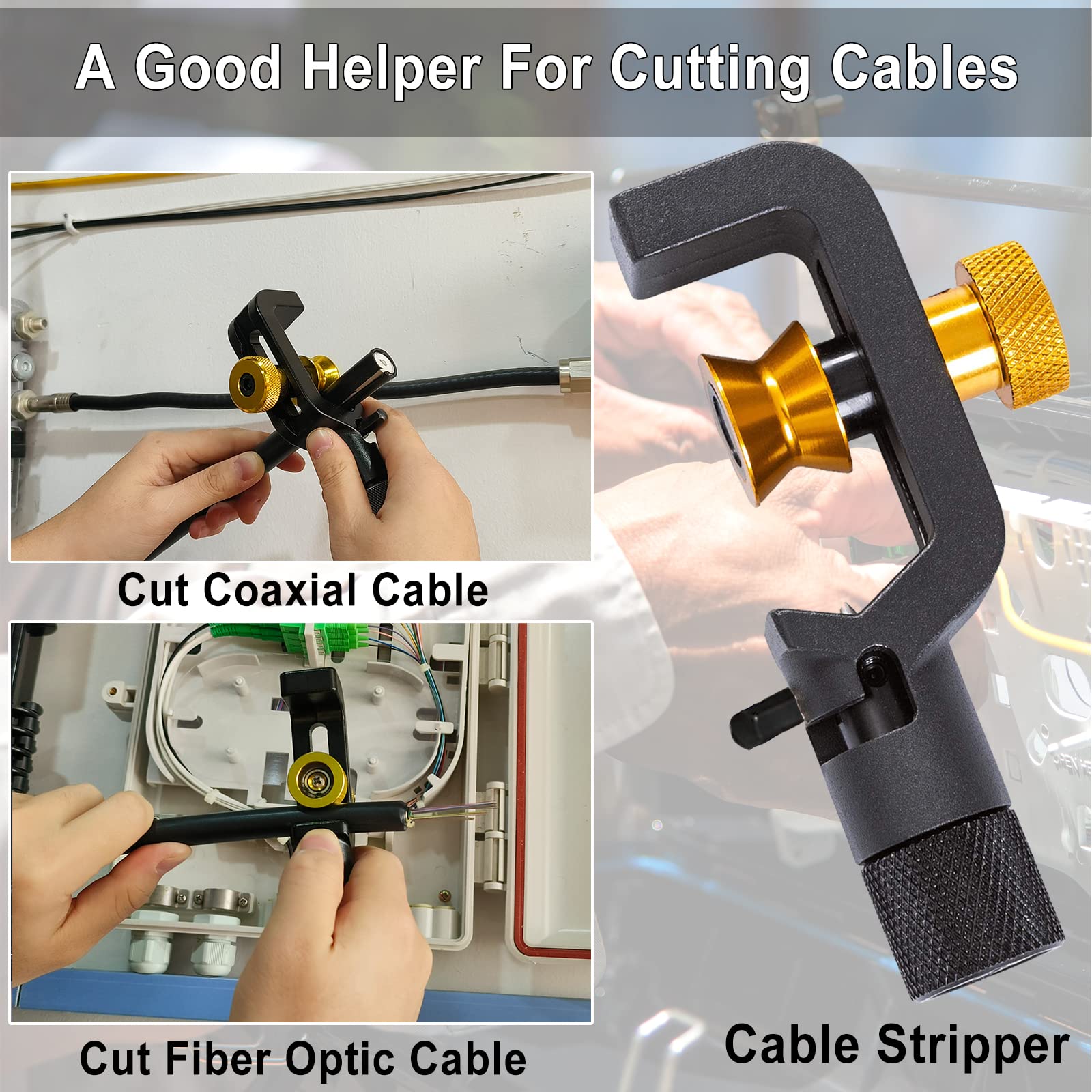 Groword anodized alloy blade housing offers durable precision in tough cables.