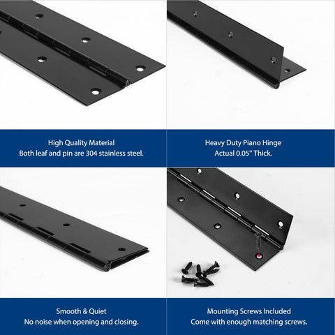 GRRONZEE heavy-duty piano hinge supporting a lid