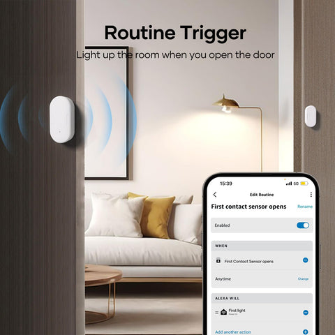 GRSICO Zigbee door sensor hub-compatible setup for smart homes