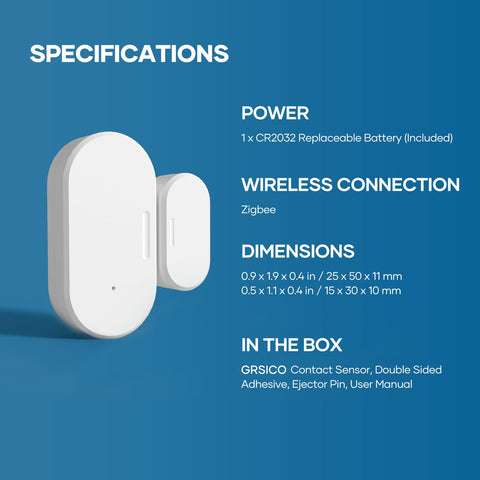 GRSICO Zigbee door sensor in use on an office door for alerts