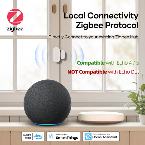 GRSICO Zigbee door sensor mini design mounted on a door frame
