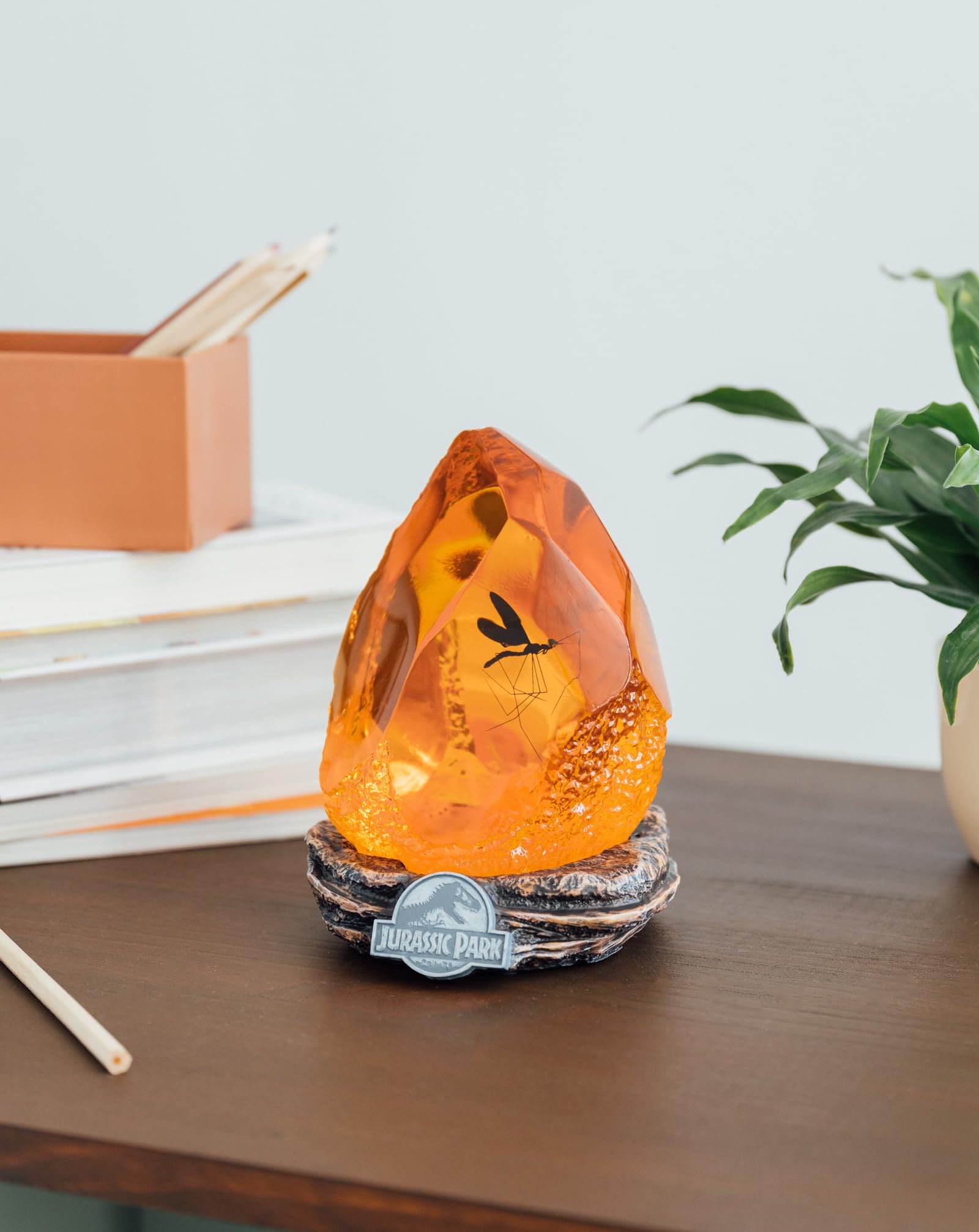 Grupo Erik Official Jurassic Park Lamp battery-powered option enables portable display anywhere.