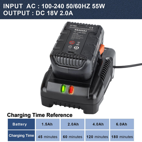 GRVODFRTA charger with AC/DC cables ready for use