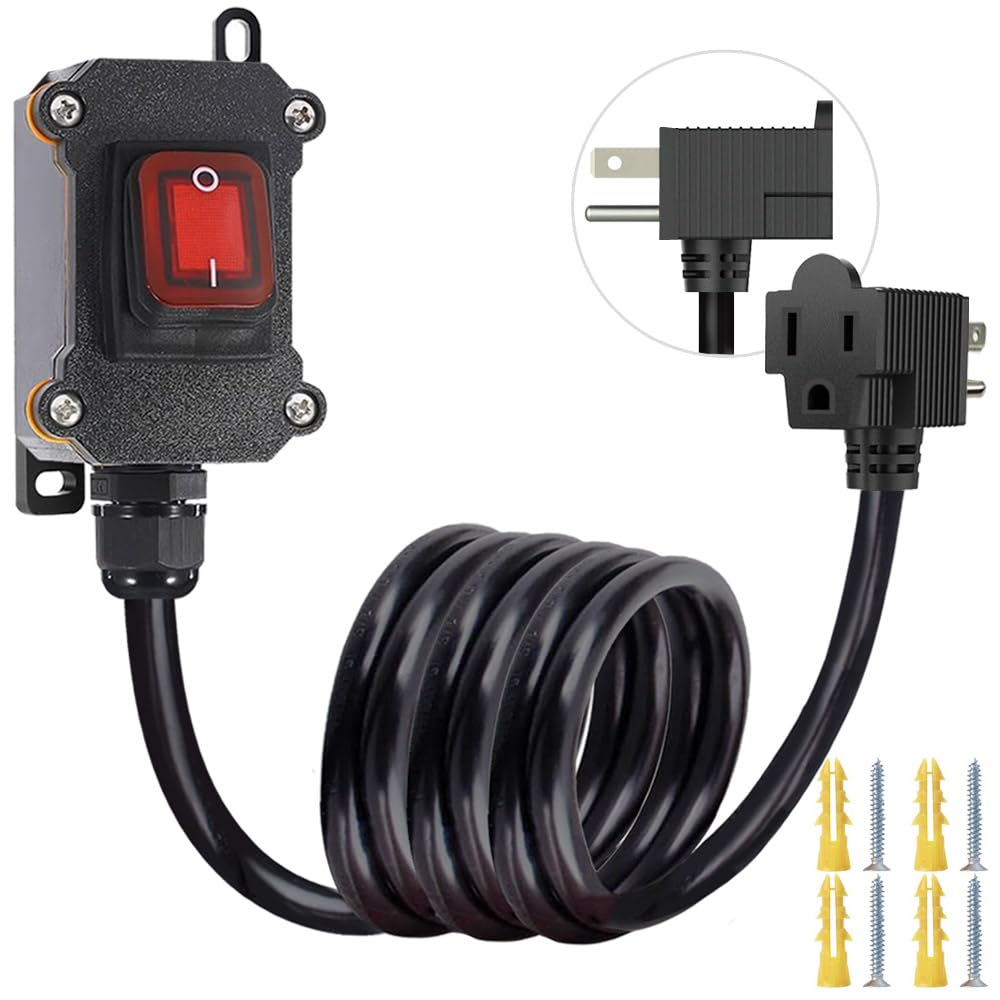 GRZWAYS extension cord with piggyback switch for simple on/off control