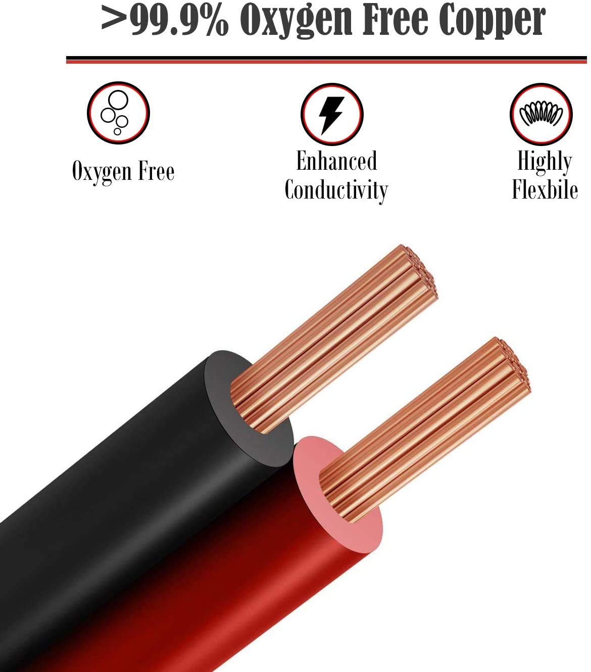 GS Power 14AWG OFC wire roll black for indoor and outdoor RV wiring.