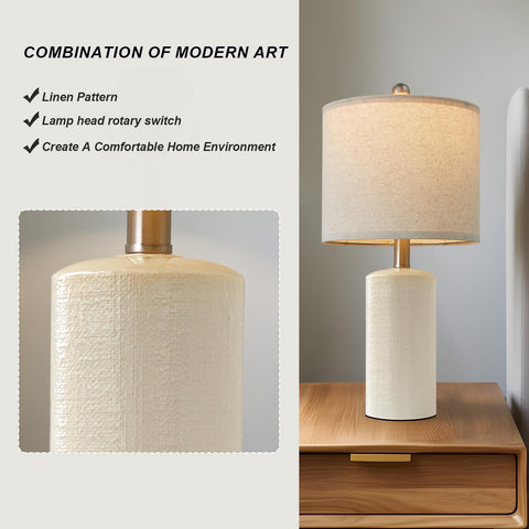 G-SAFAVA bedside lamps on nightstands add modern farmhouse charm and practical lighting