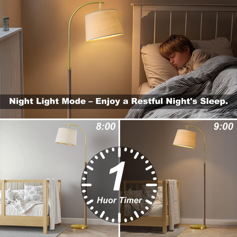 G-SAFAVA chestnut finish wood lamp adds warm modern style