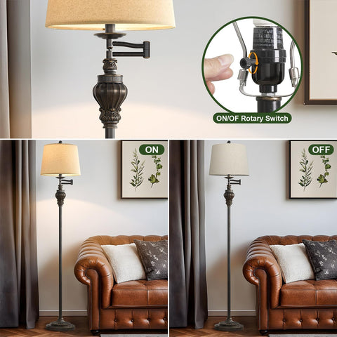 G-SAFAVA floor lamp used as a task light in a home office