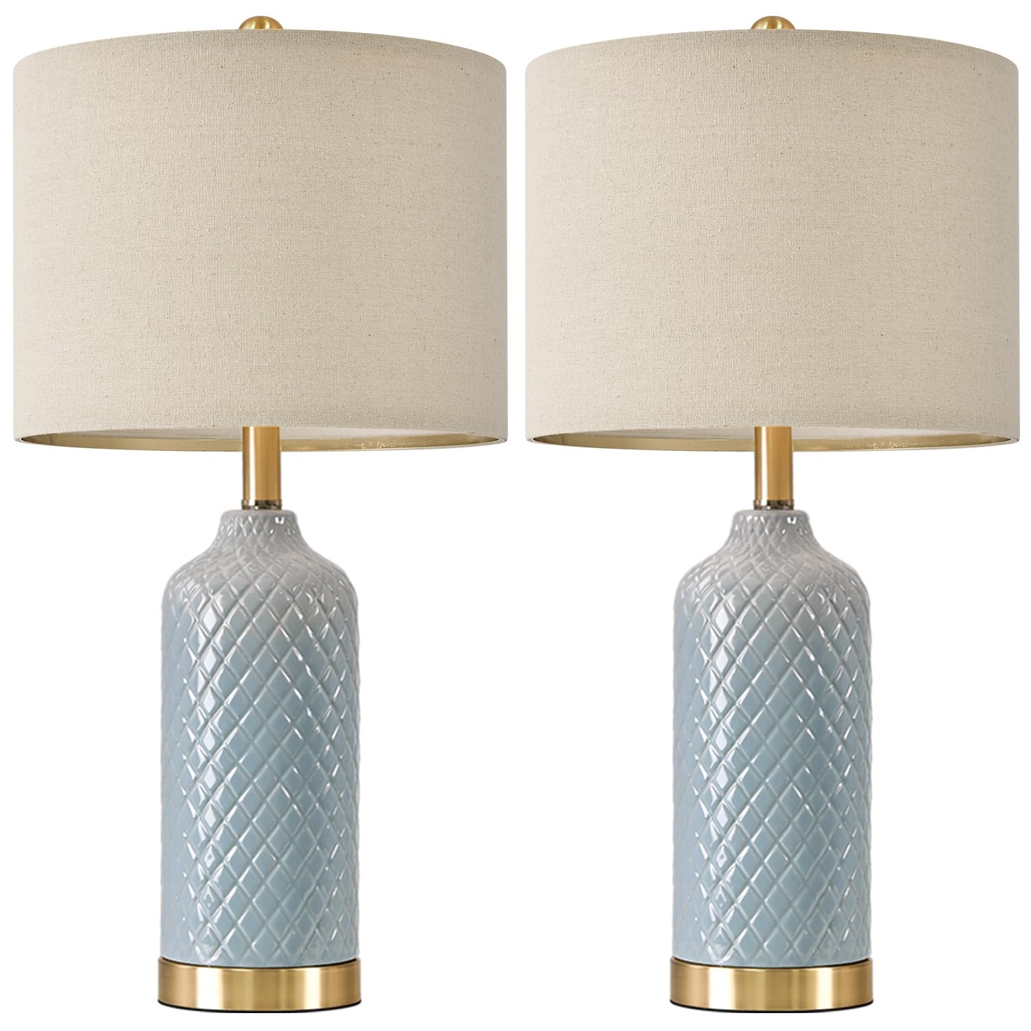 G-SAFAVA gift-ready blue table lamps for modern home décor.