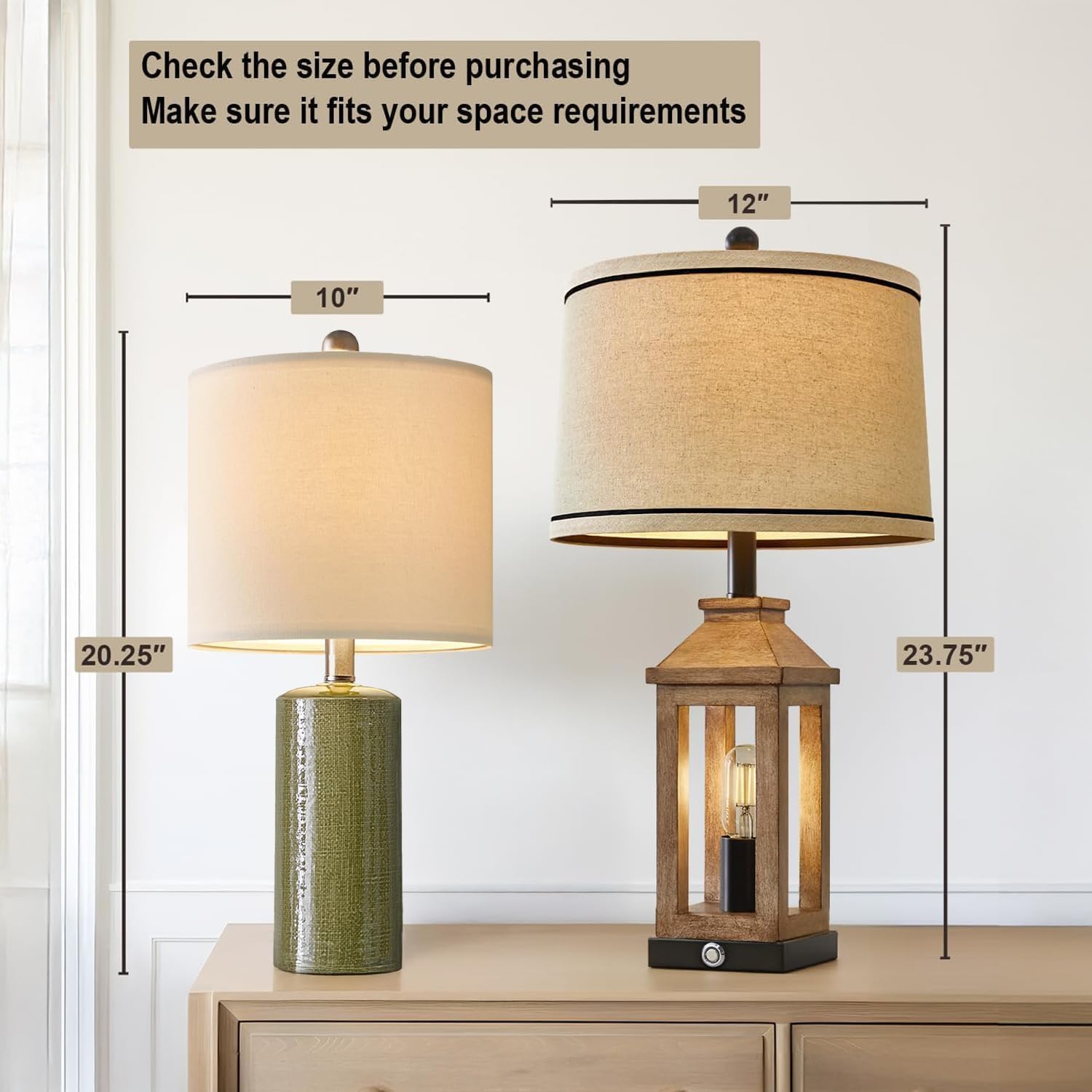 G-SAFAVA lamp mounted on nightstand for a cozy bedside setup