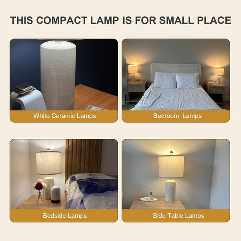 G-SAFAVA linen-shade table lamp diffuses light with eye-friendly glow