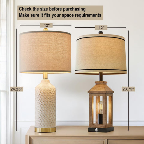 G-SAFAVA living room lamps pair adds cohesive upscale glow.