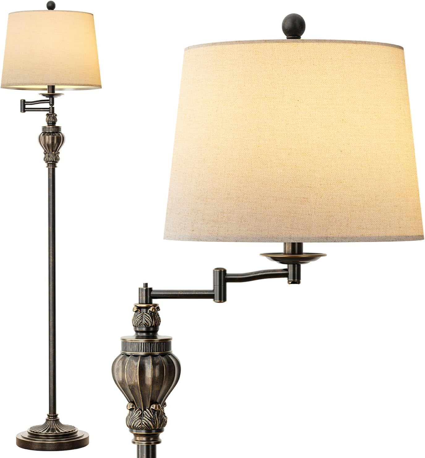 Retro farmhouse vibe from the G-SAFAVA vintage floor lamp