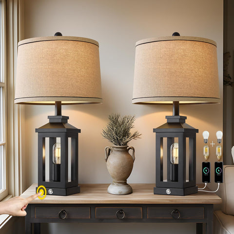 G-SAFAVA retro farmhouse lamp base with hollow-out detail boosts warm ambience in any room.