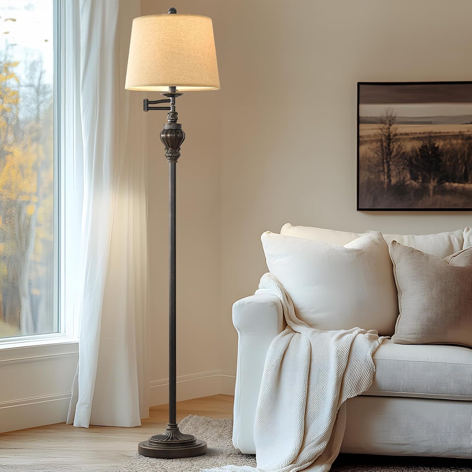 G-SAFAVA 61-inch lamp with swivel arm for flexible lighting