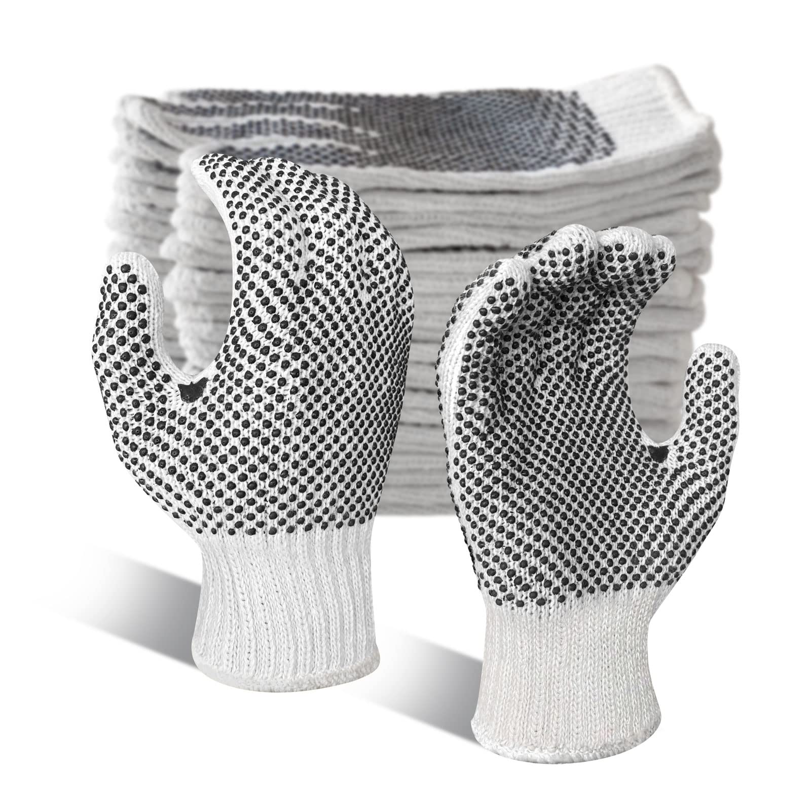 GSAFEME safety gloves with anti-slip dots for secure grip during tough tasks