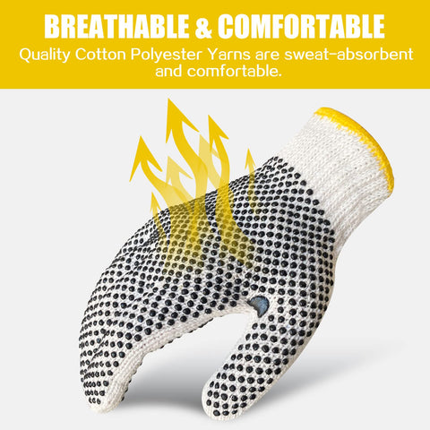 GSAFEME knit-wrist design prevents dirt entry during work