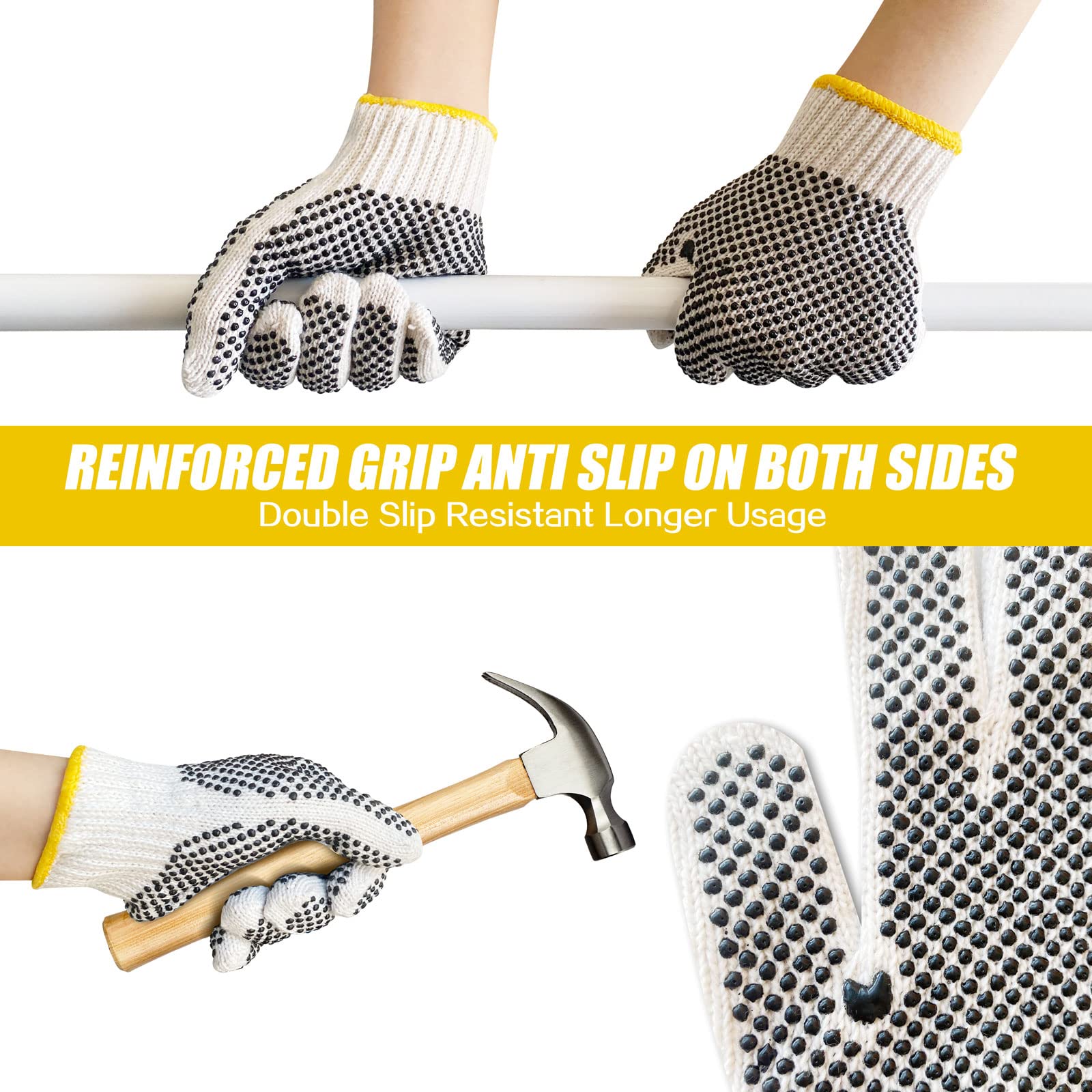 GSAFEME gloves with reinforced palm grip for safer handling