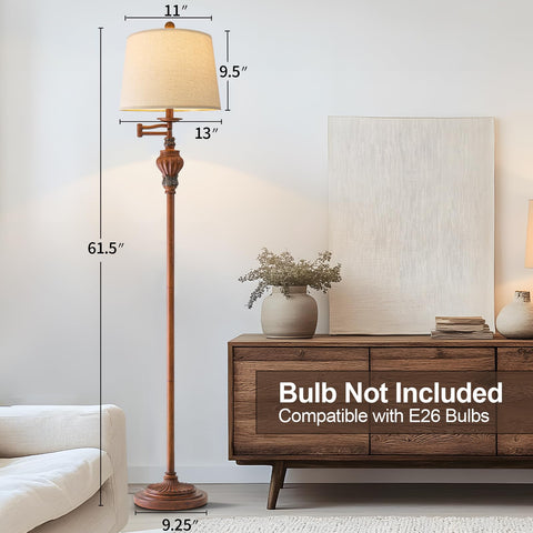G-SAFAVA mid-century farmhouse lamp complements rustic interiors.