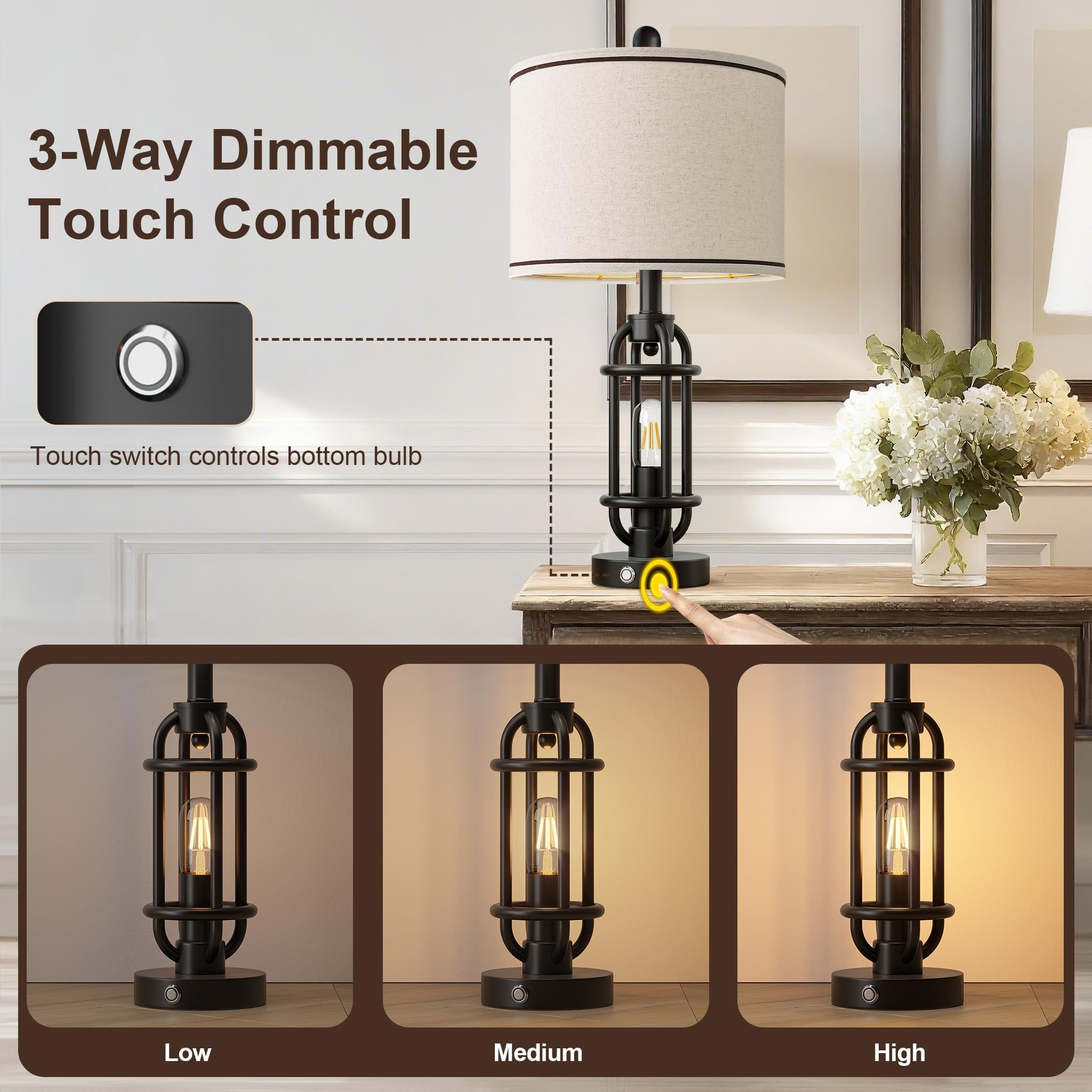G-SAFAVA rotary top switch offers quick lighting control.