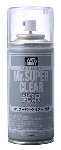 GSI Creos Mr. Super Clear Gloss Spray front view showing glossy protective finish