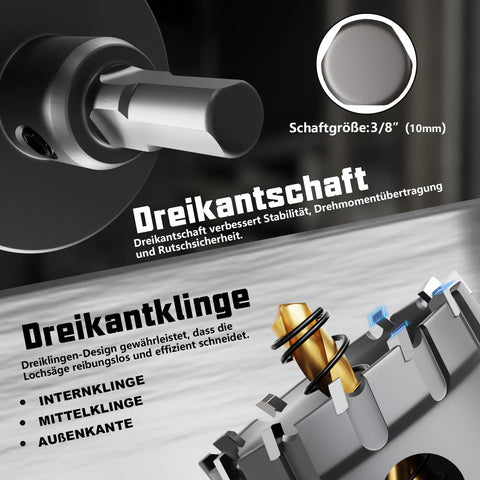 GSTK hole saw cutting stainless steel demonstration shows heavy-duty performance.