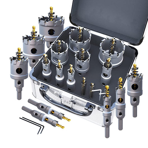 GSTK Upgrade carbide hole saw 13mm cutting clean metal holes