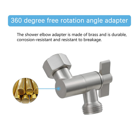 G-Sunny adjustable shower head extension offers flexible height and angle.
