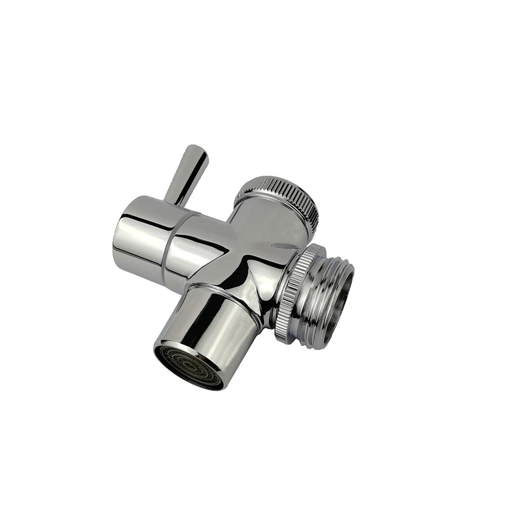 G-Sunny all brass faucet diverter with aerator close-up highlighting sturdy, rust-resistant water splitting