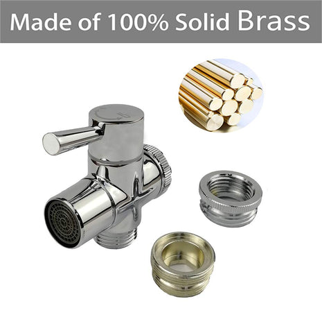 G-Sunny sink-to-garden-hose diverter adapter in chrome enables convenient portable connections