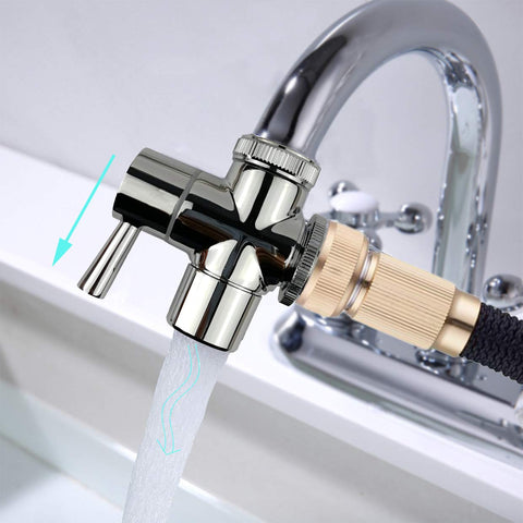G-Sunny three-way diverter fits standard threads for versatile faucet setups