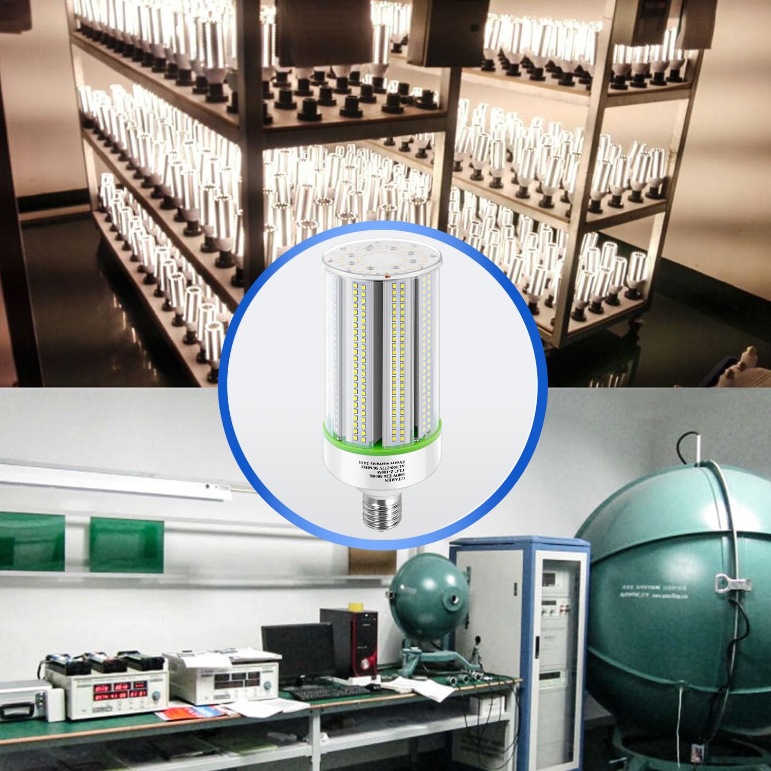 GTAREN 360-degree beam corn bulb minimizes shadows in large areas.