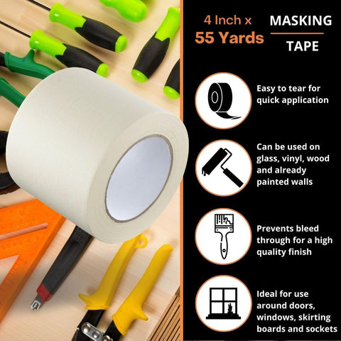 GTSE tape prevents paint bleed around trim and outlets.