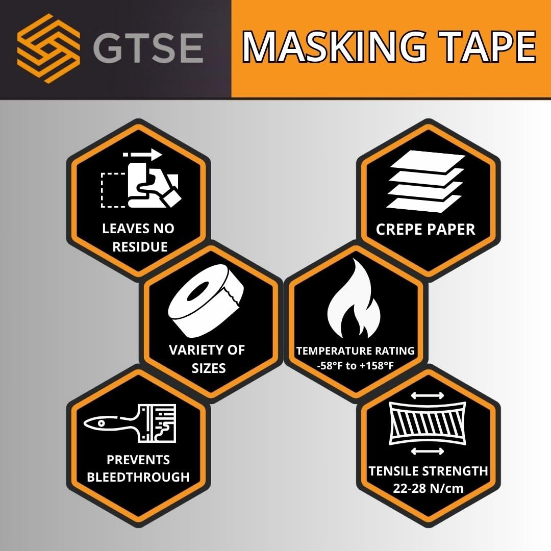 GTSE masking tape supports DIY home improvement tasks with dependable performance.