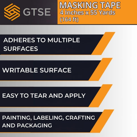 GTSE tape adheres to multiple surfaces including wood and painted walls.