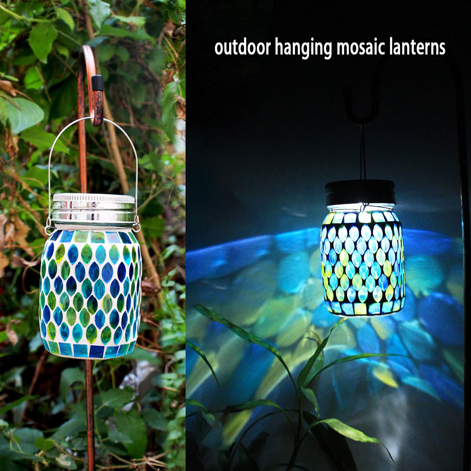 GUANFU waterproof mosaic lantern suits outdoor patios in any weather