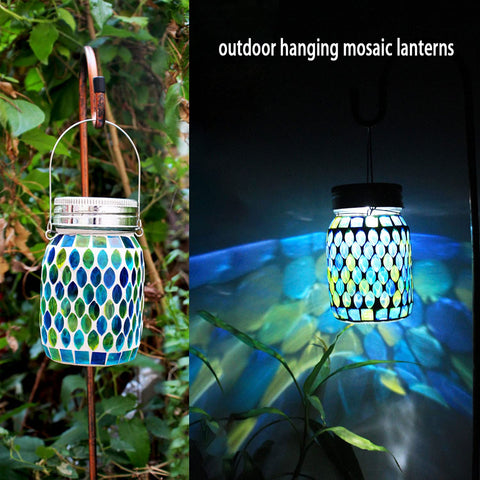 GUANFU waterproof mosaic lantern suits outdoor patios in any weather
