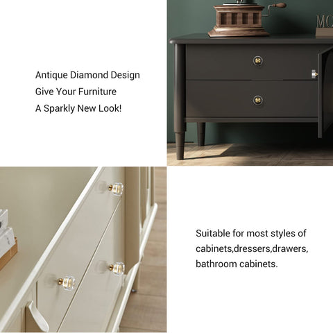 Guank crystal brass knob in bedroom vanity provides quick upgrade
