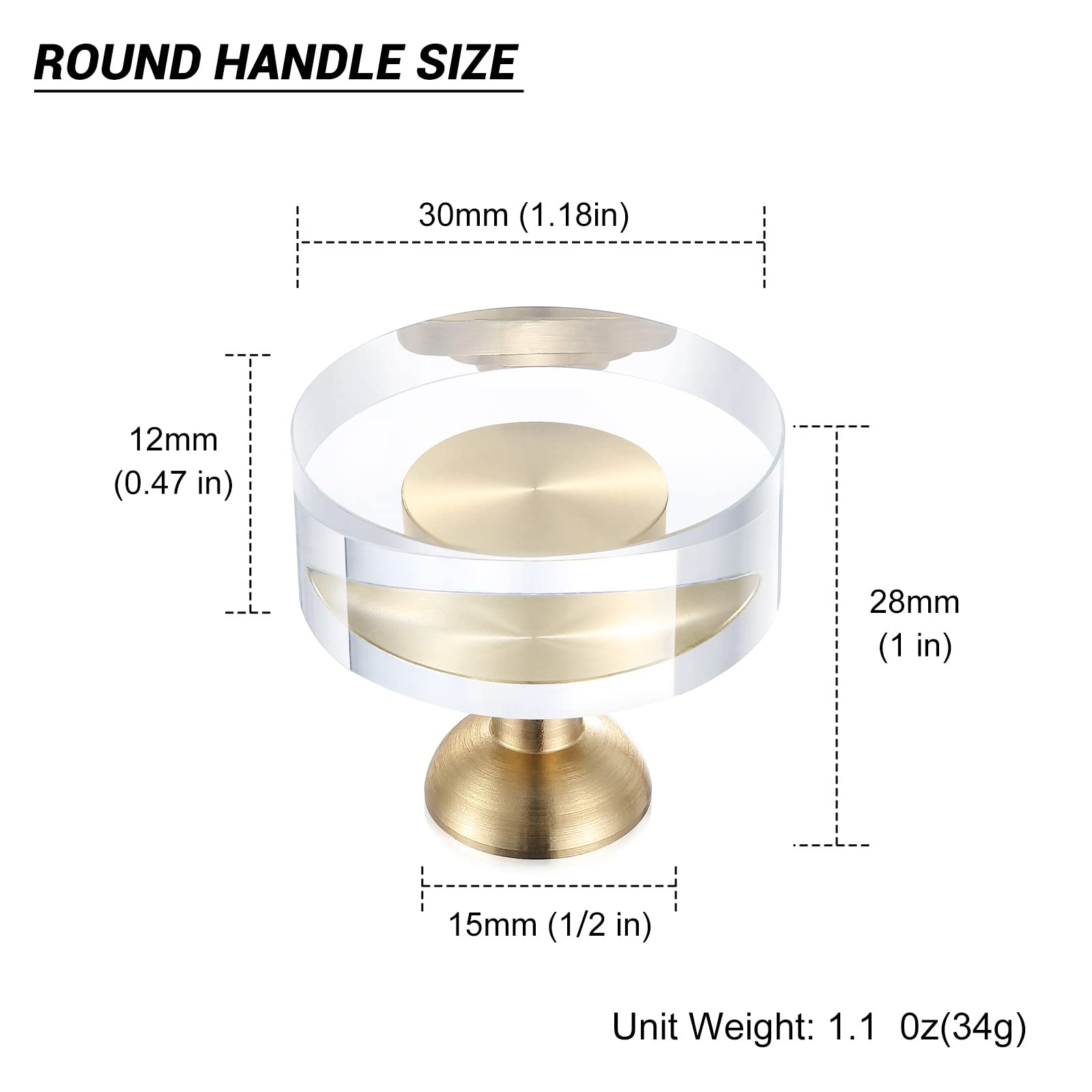 Guank crystal brass knob on a drawer front elevates modern interiors