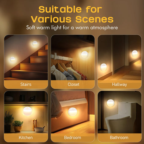 Guankai ideal uses in cabinets hallways bathrooms for hands-free night visibility