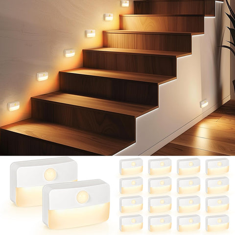 Guankai motion sensor stair light mounted on wall with hands-free illumination for stairs
