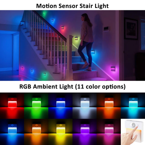 Guankai stair light magnetic mount close-up showing tool-free installation.