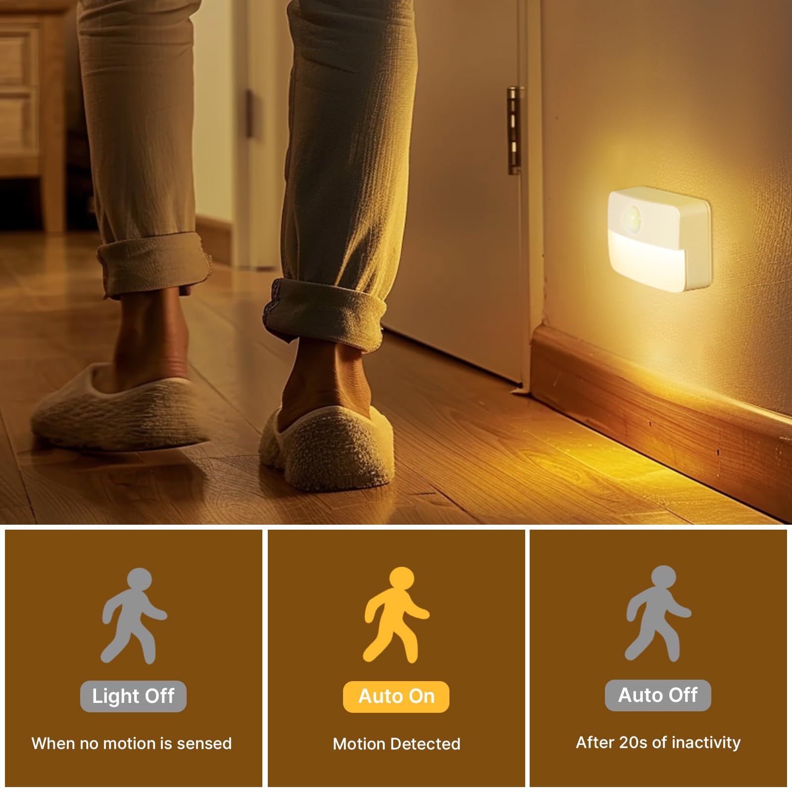 Guankai stick-on adhesive closet light installed without wiring