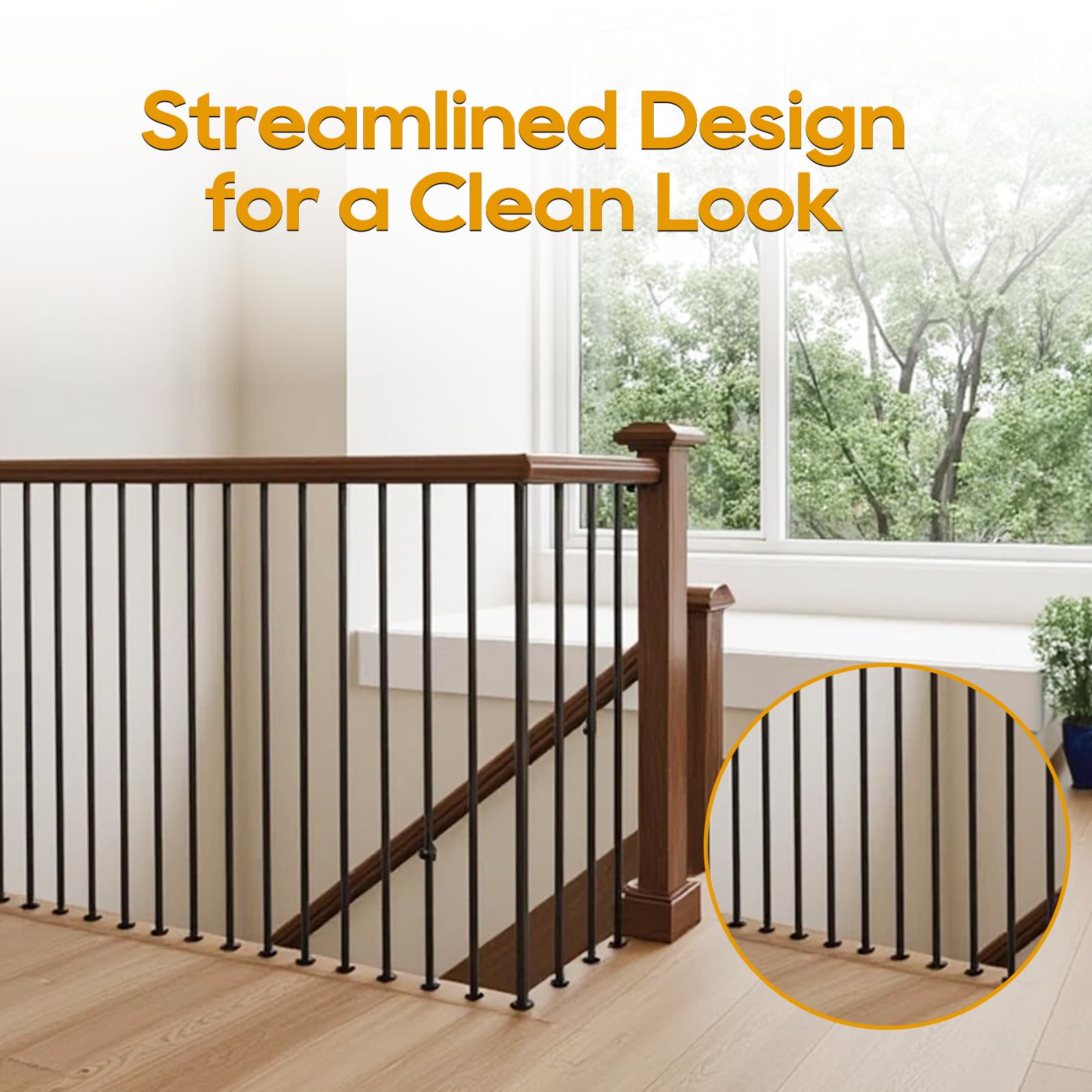 Guanlotion stair railing pack-12 for flexible spacing and design options
